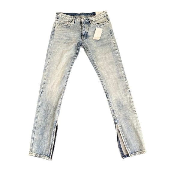 MNML M5 Slim Denim Men's Light Blue Jeans - Picture 1 of 5